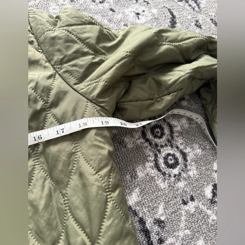 Women’s Vintage Nike Quilted Coat Jacket Size M 8-10 Green and Blue - Picture 10 of 11